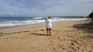 Dean taking pictures of the surf