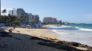 Last day, the beach in the Condado section of San Juan.